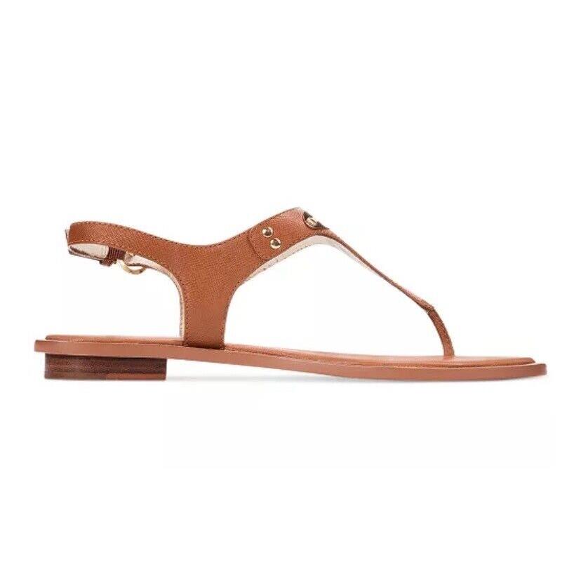 Michael Kors Women`s MK Plate Thong Sandals - Luggage - Size 8