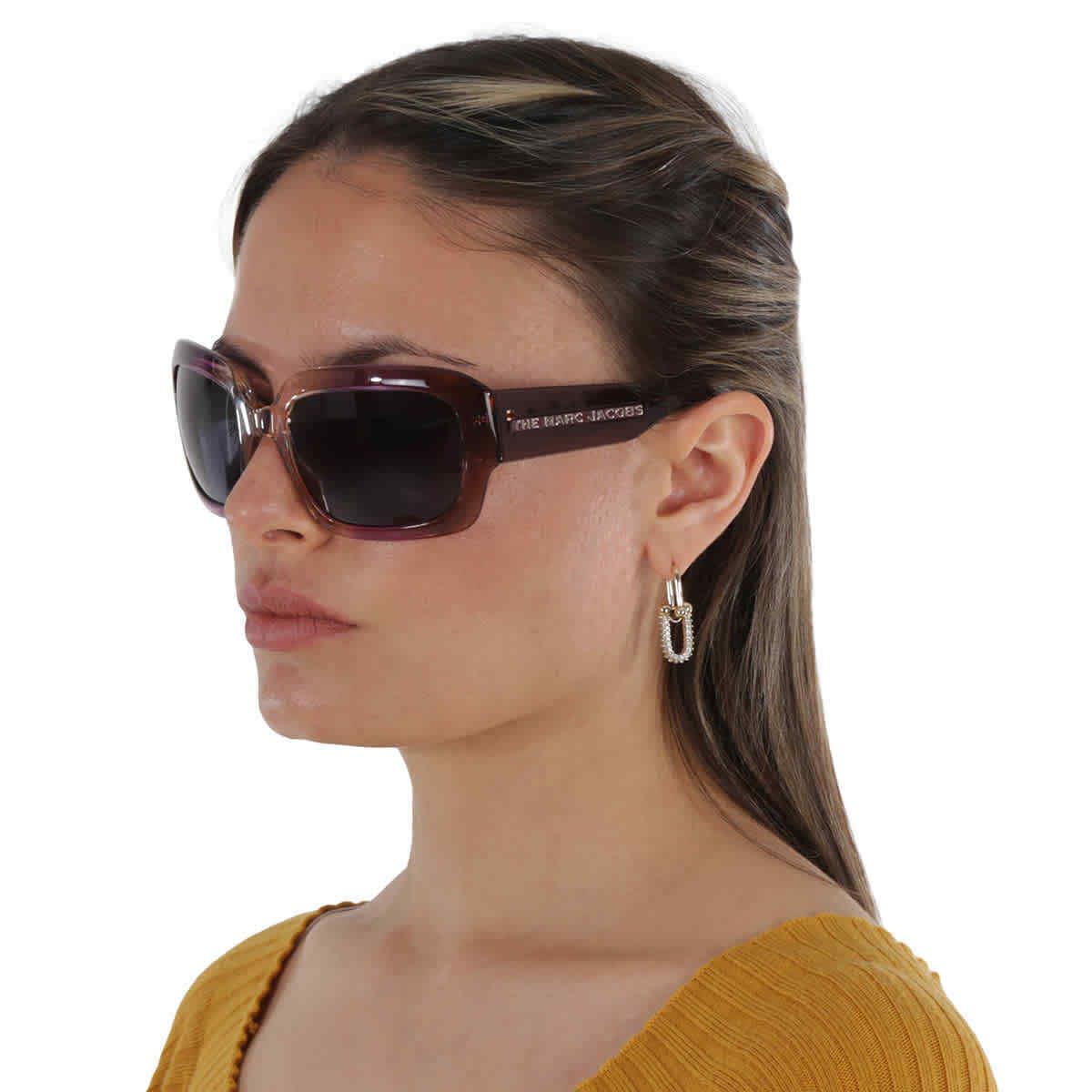 Marc Jacobs Grey Rectangular Ladies Sunglasses Marc 574/S 0E53/IR 59