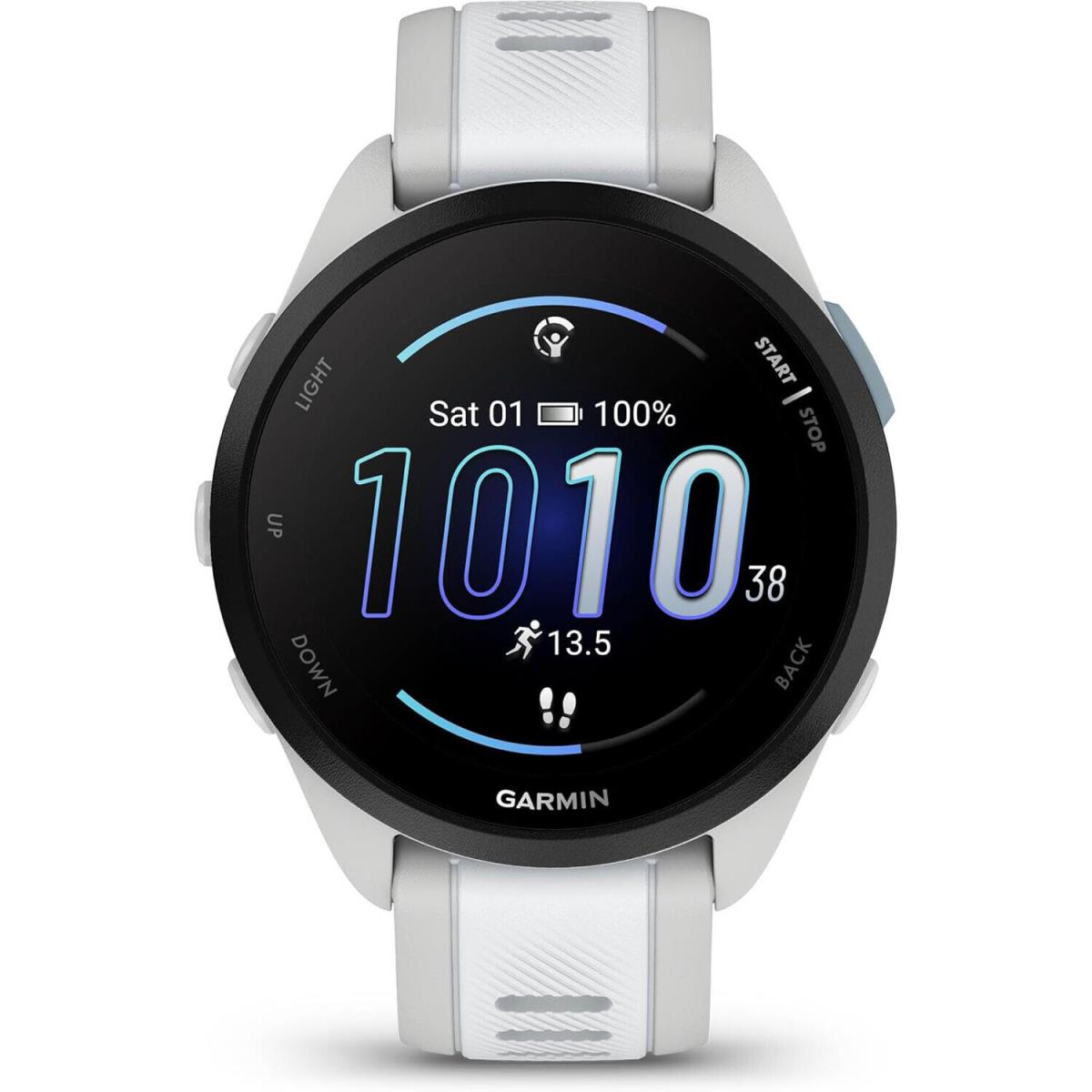 Garmin Forerunner 165 Music Running Smartwatch Amoled Training White - Mist Gray/Whitestone