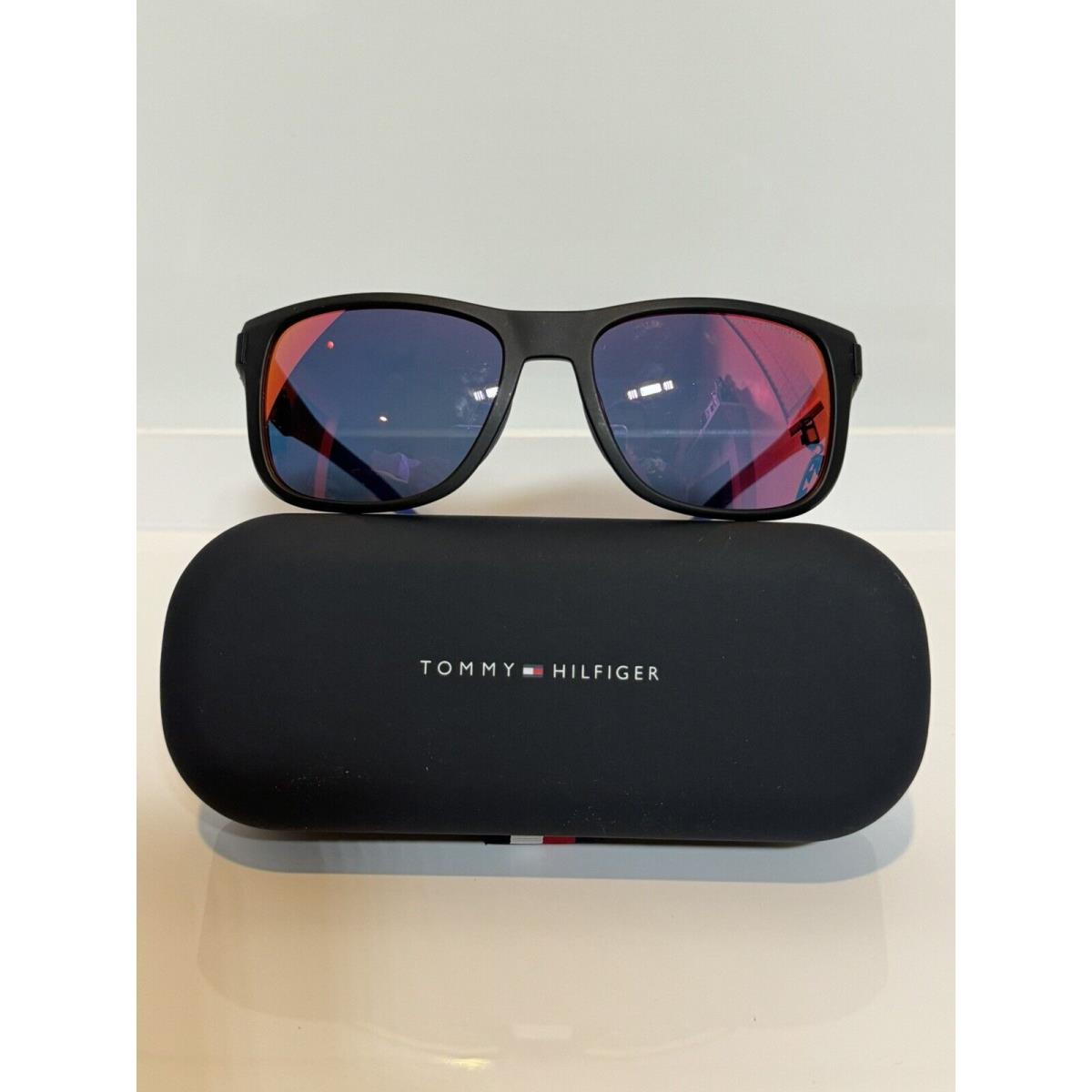 Tommy Hilfiger 1913S Matte Black Fire Mirror Sporty Sunglasses