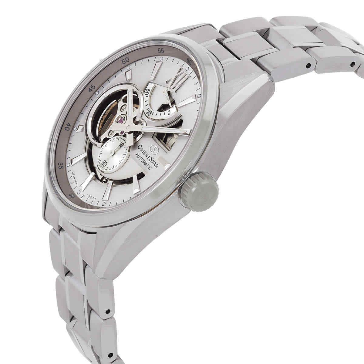 Orient Contemporary Automatic Men`s Watch RE-AV0125S00B - Dial: Skeleton, Band: Silver-tone, Bezel: Silver-tone