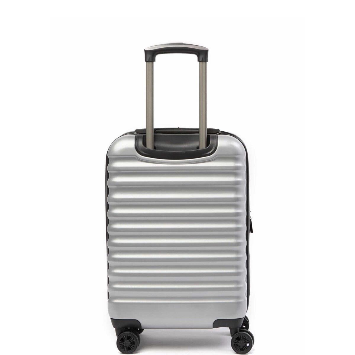 Kenneth Cole Reaction 24 Textured Spinner Hardside Suitcase Silver + Black