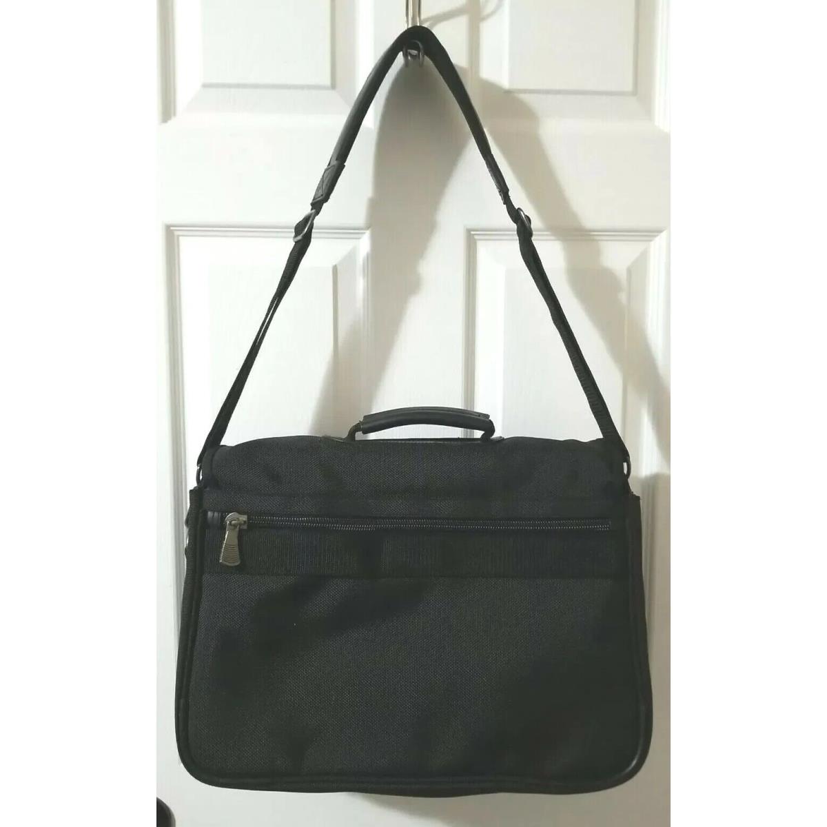 Very Nice Kenneth Cole Heavy Canvas Black Business Tote Messenger 15