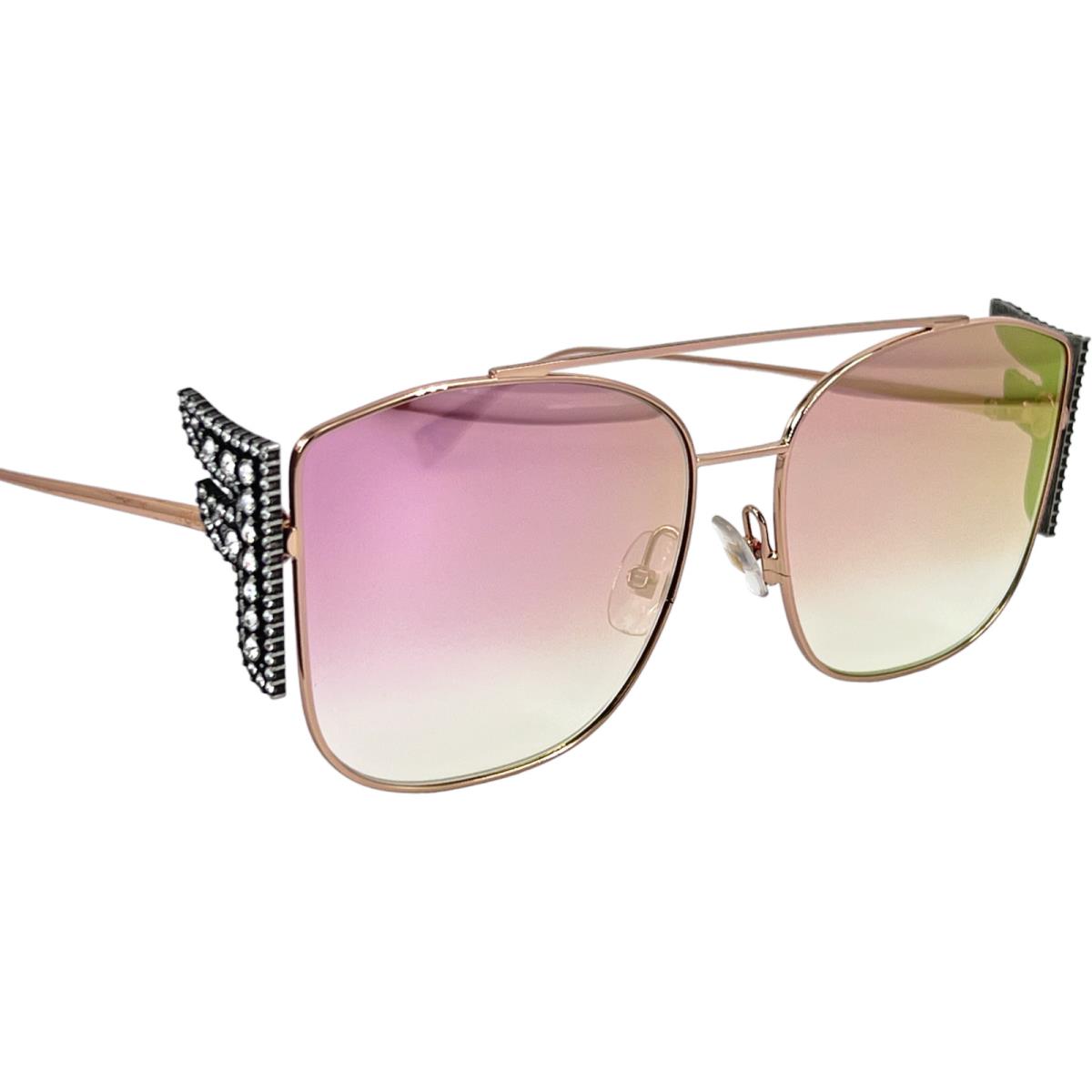 Fendi Freedom FF0380/G/S Women`s Metal Sunglass 0DDBVQ Rose Gold 62-17 Bling