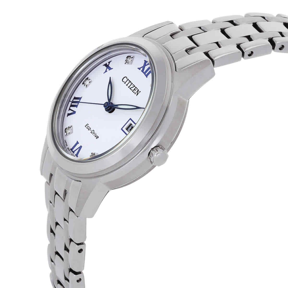 Citizen Classic Automatic Diamond White Dial Ladies Watch FE1240-57A