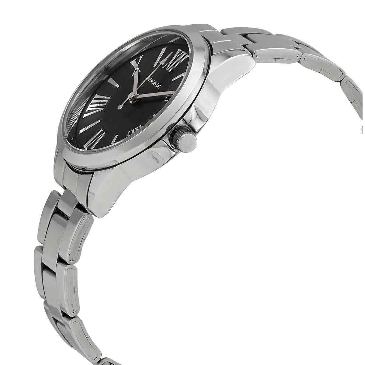 Cartier Sekonda Quartz Black Dial Stainless Steel Ladies Watch 2789