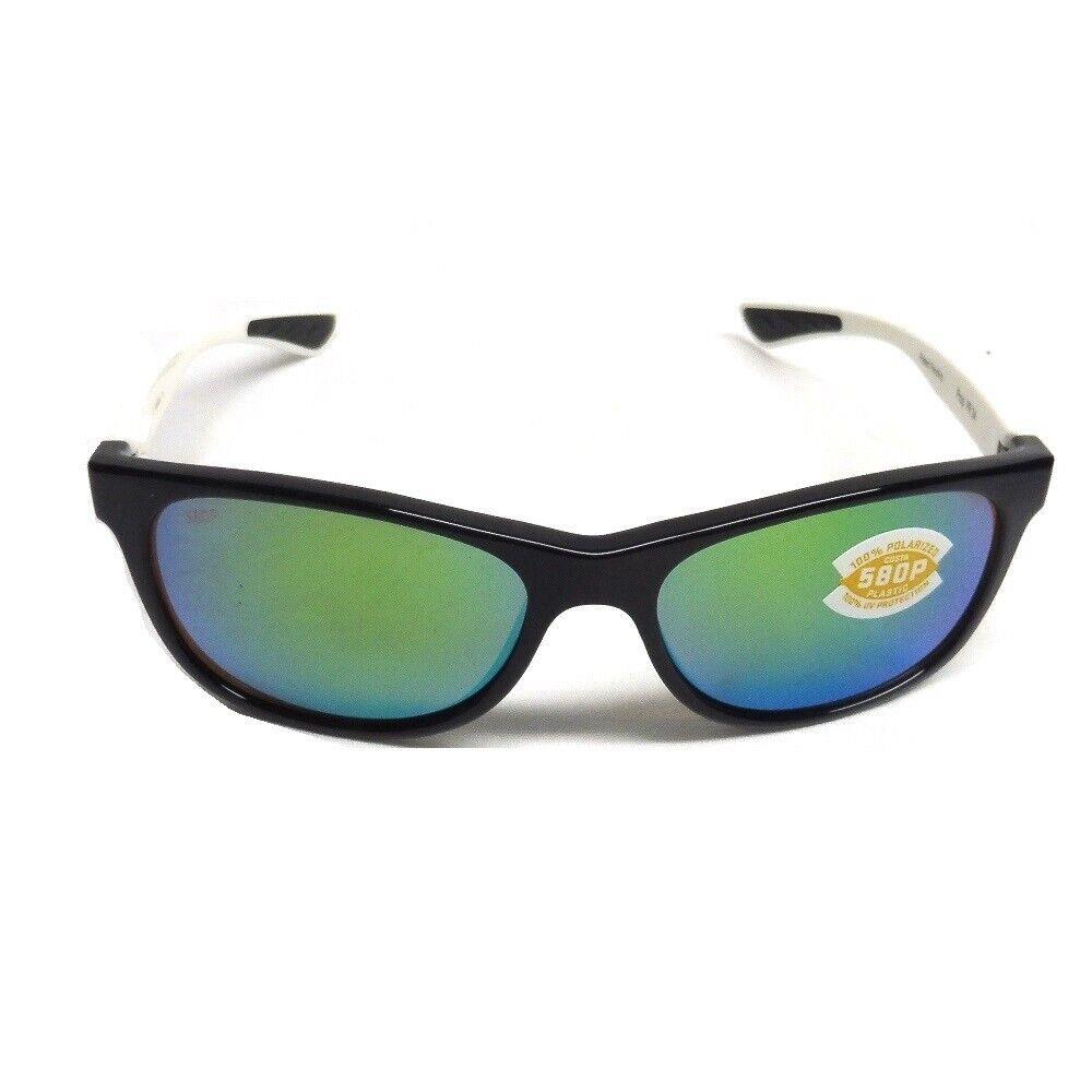 Costa Del Mar Prop Black White/green Mirror 580P Sunglasses