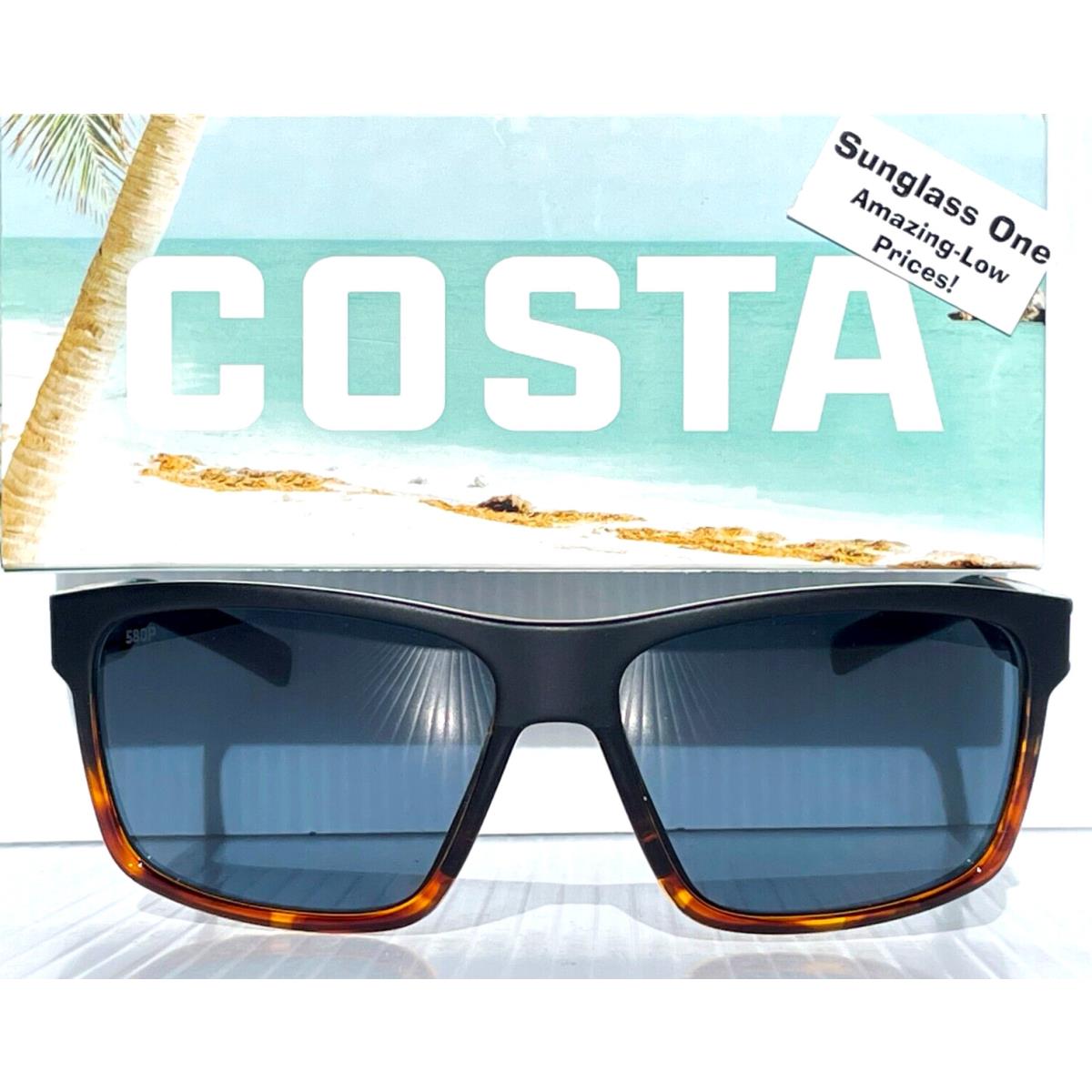 Costa Del Mar Slack Tide Mt Black Tortoise Polarized Grey 580P Sunglass 9035-02