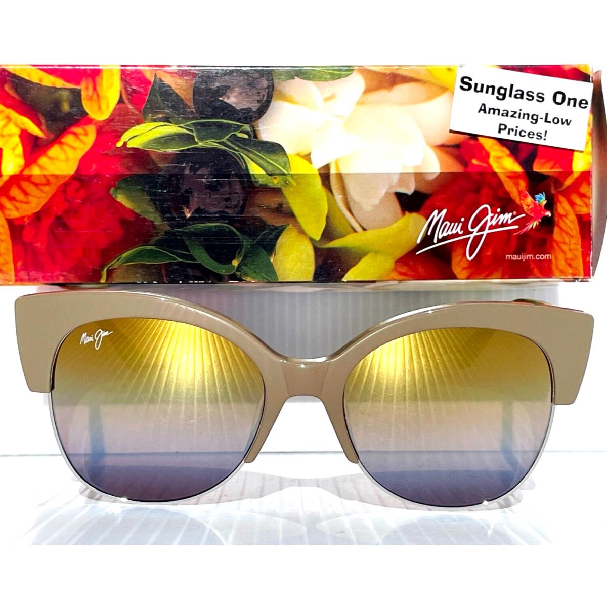 Maui Jim Mariposa Silver Mink Polarized Gold to Silver Lens Sunglass DGS817-24F