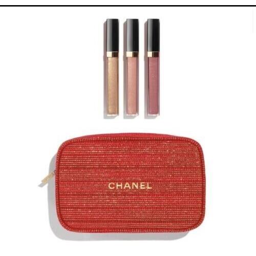 Chanel Holiday Gift Set 2022 Sheer Sensation Lip Gloss Trio Gift Set