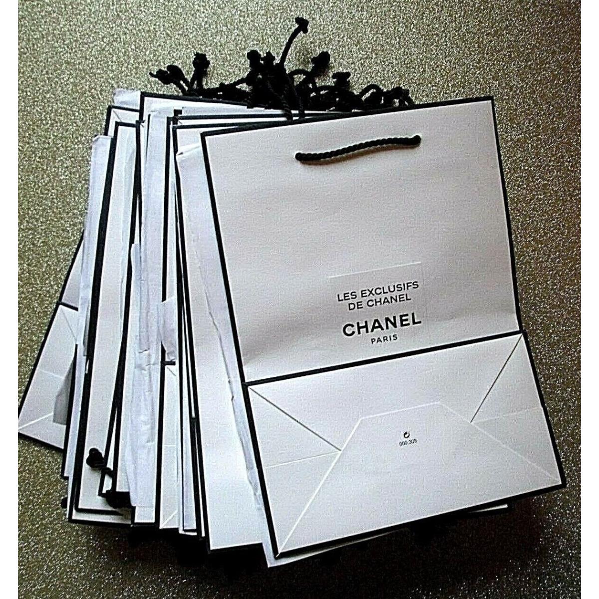 Set 19 Les Exclusifs DE Chanel Paris Perfume Large Paper Bags Vintage Bag Lot