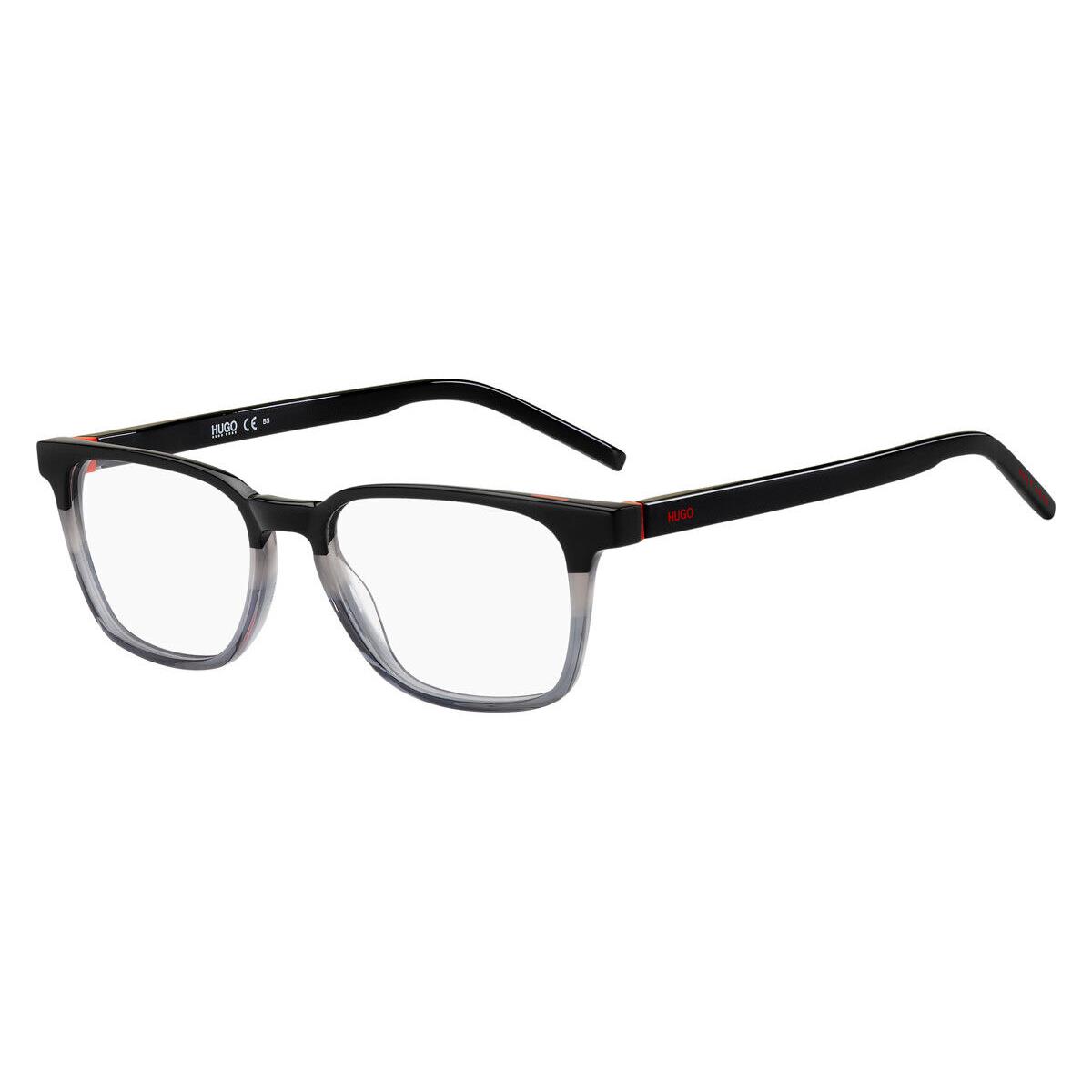 Hugo Boss 1130 Eyeglasses Men Black Gray Rectangle 52mm