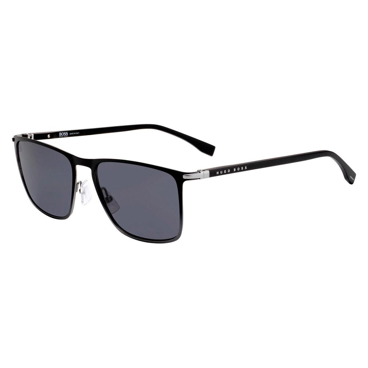 Boss 1004/S/it Sunglasses Men Matte Black Gray Rectangle 56