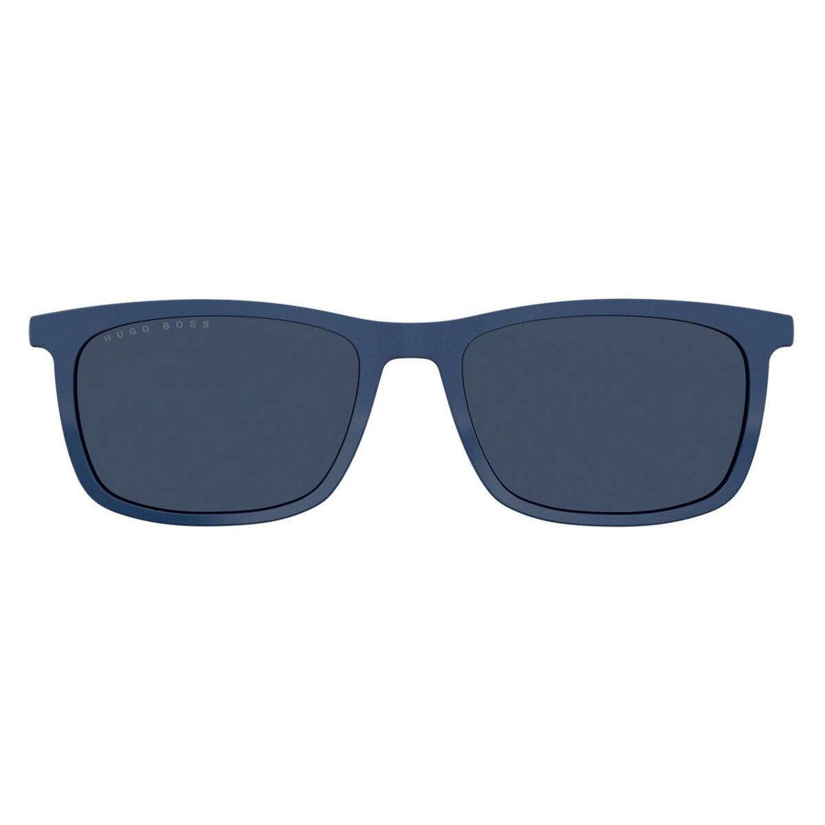 Hugo Boss 1150/cs Sunglasses Men 0FLL Matte Blue Rectangle 55