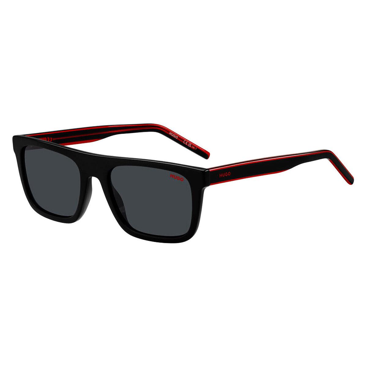 Hugo Boss HG 1297/S Sunglasses Unisex Black Red 54mm