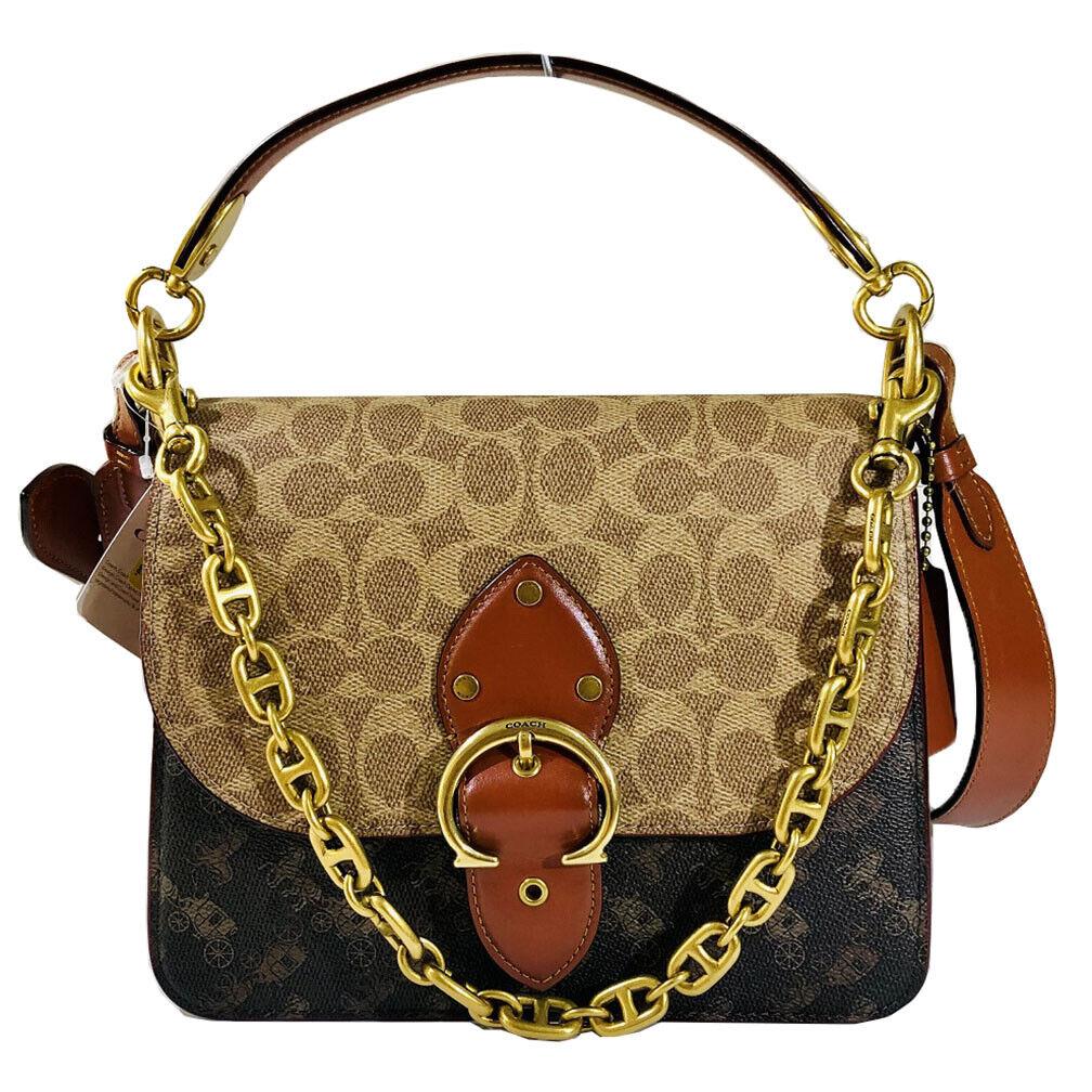 Coach Signature Horse and Carriage Print Beat Shoulder Bag