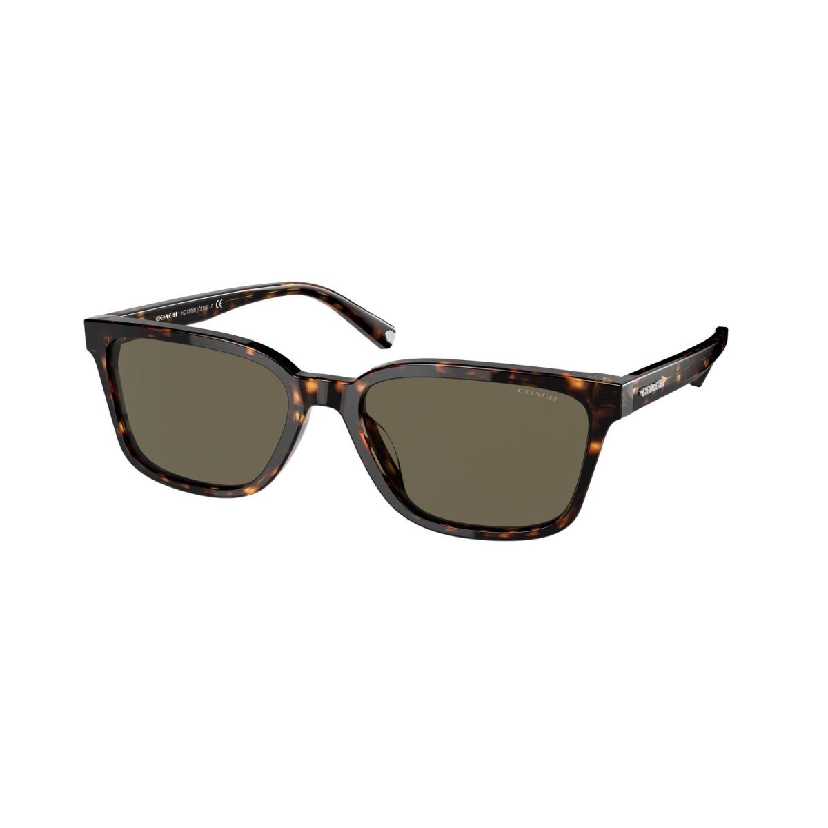 Coach HC8328U 512003 Dark Tortoise Dark Brown Solid 57 mm Men`s Sunglasses