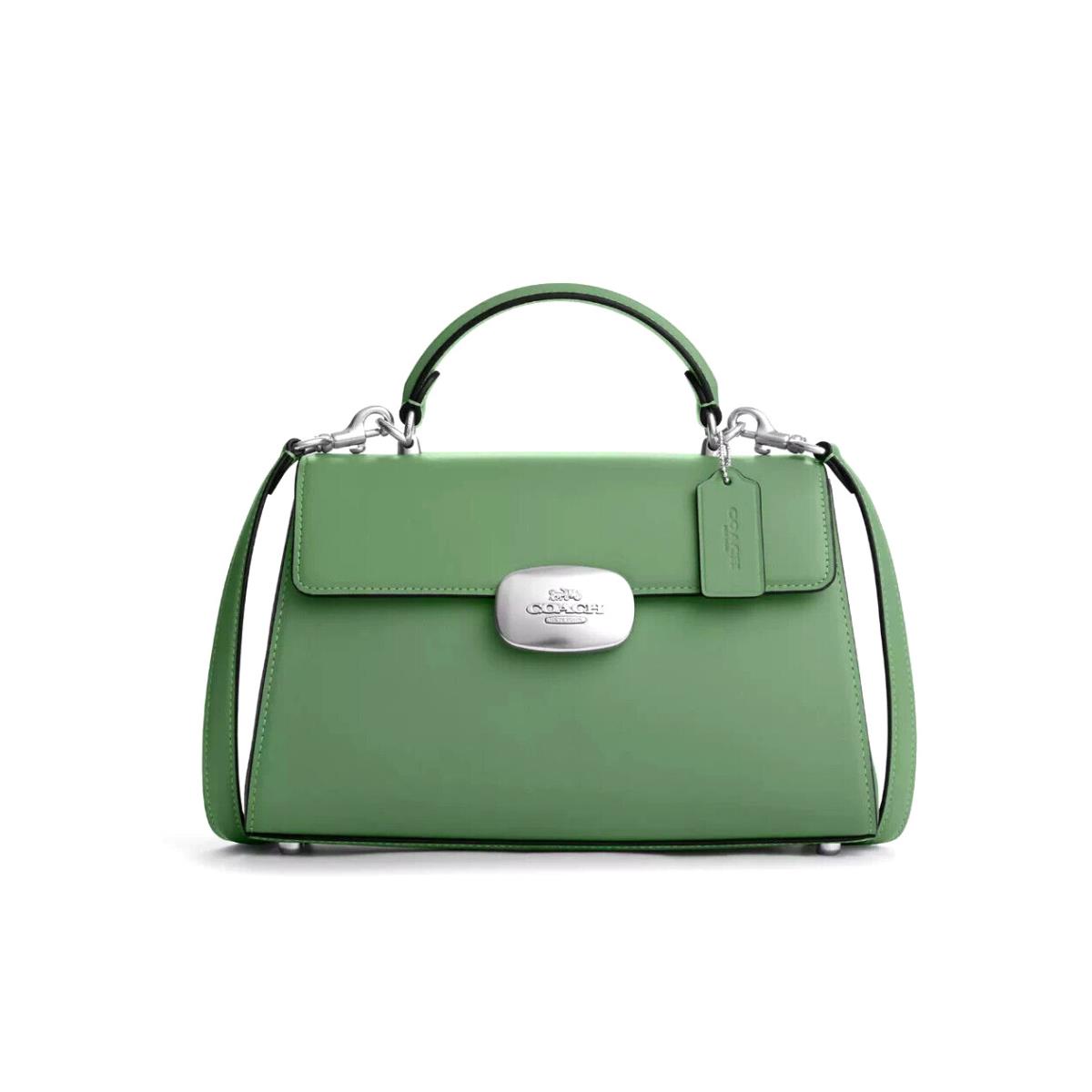 Coach Eliza CP006 Leather Top Handle Satchel Soft Green Nip