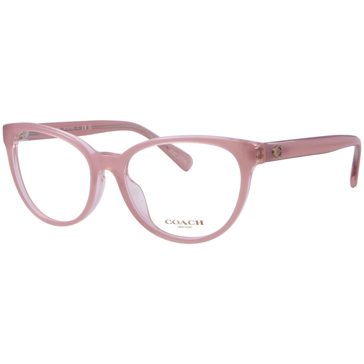 Coach HC6210U 5743 Eyeglasses Women`s Milky Pink/transparent Pink Full Rim 55mm - Frame: Pink