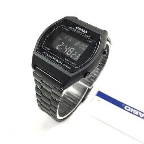Casio Vintage Retro Collection Digital Dial and Black Steel Strap Watch