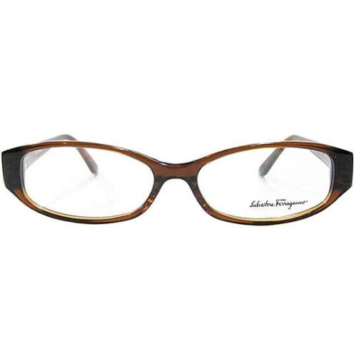 Salvatore Ferragamo Women`s Crystal Brown Eyeglass Frames - SF2607A 210 - Italy