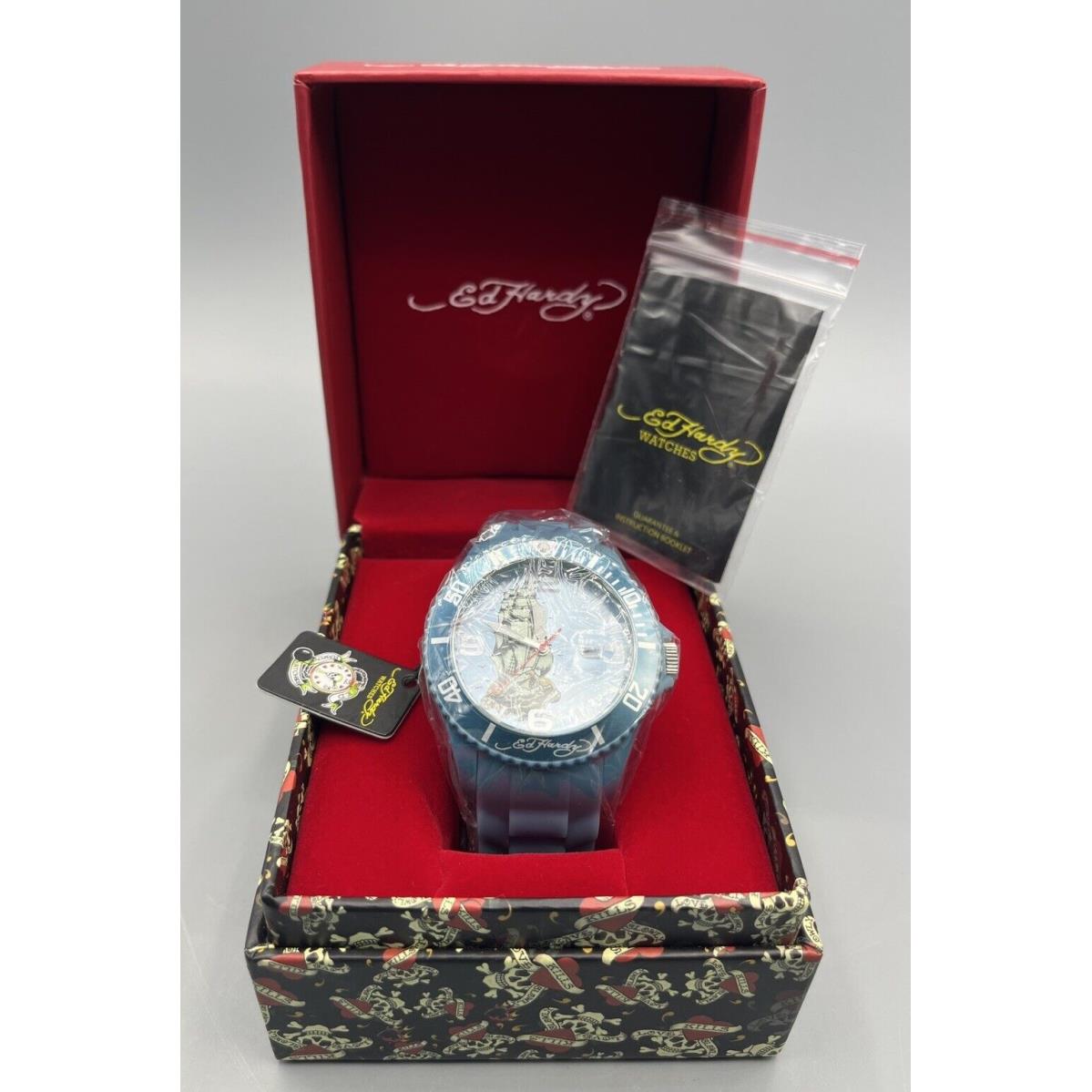Ed Hardy Men`s Matterhorn Watch Blue MH-SS0176