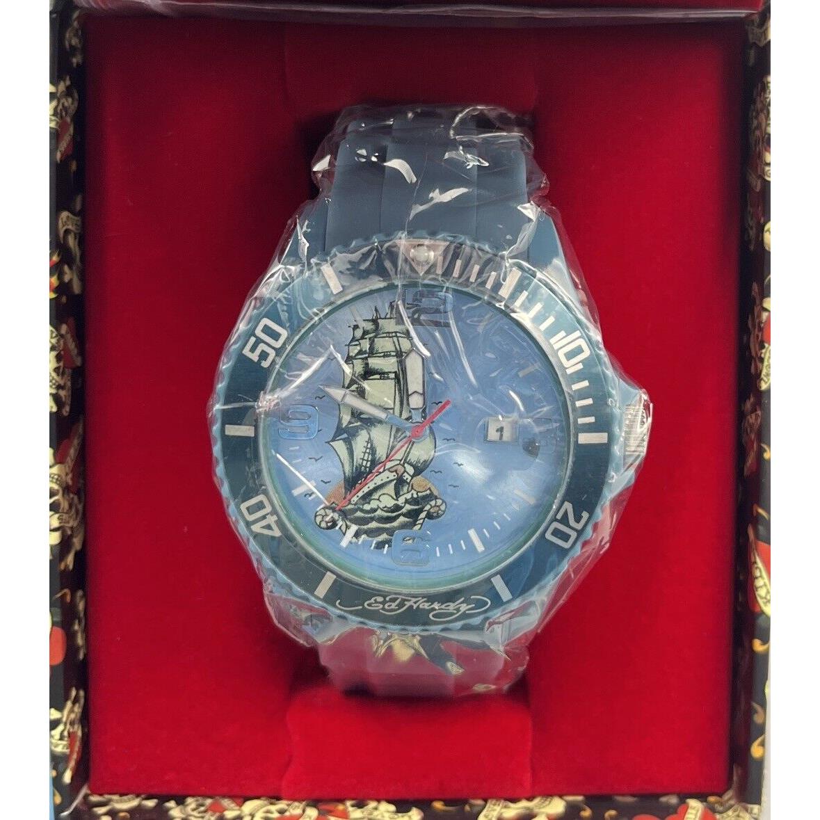 Ed Hardy Men`s Matterhorn Watch Blue MH-SS0176