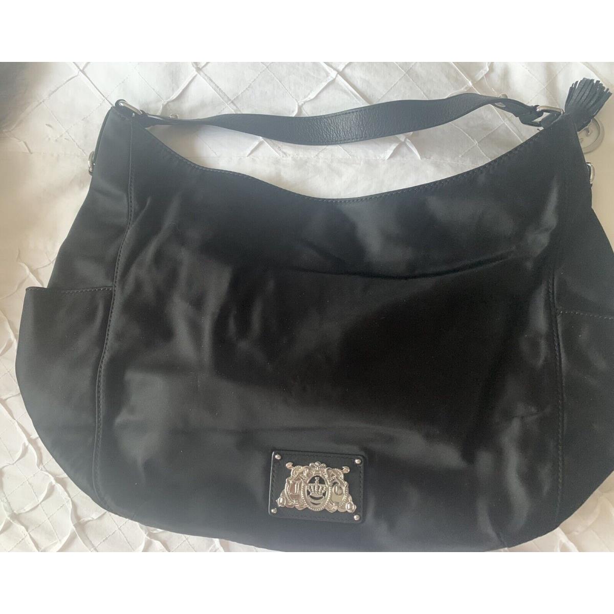 Juicy Couture Big Bag Black Vinyl a Lot of Pockets. Logo