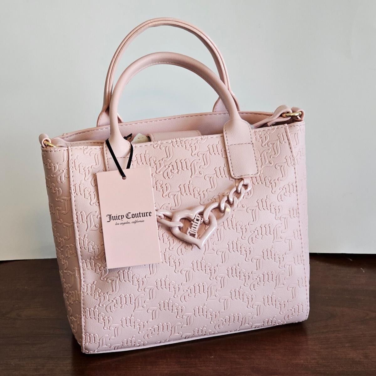 Juicy Couture Change Of Heart Mini Tote Crossbody Bag Pink Diamond