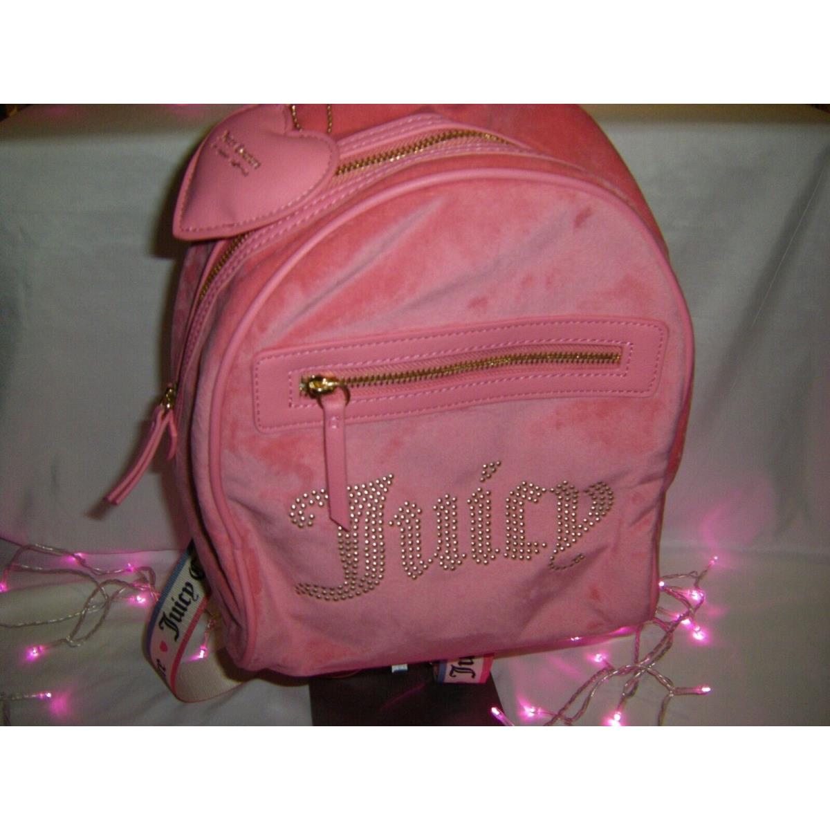 Juicy Couture Medium Backpack Big Spender Ponk Lemonade Gold Stud Logo