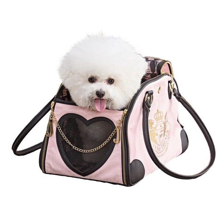 Juicy Couture Pink Pet Carrier Stylish Travel Bag For Small Dogs and Cats