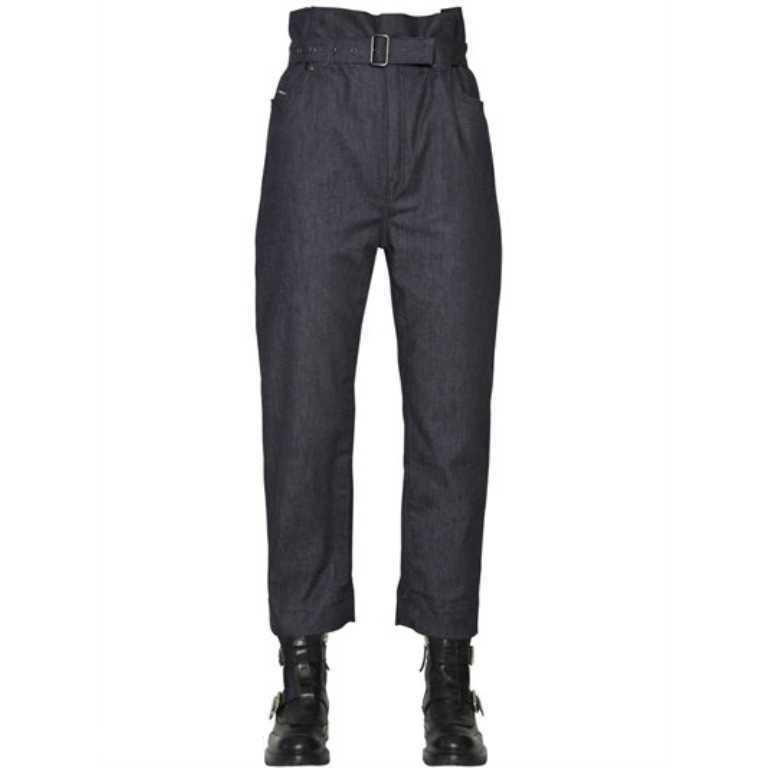Diesel Black Gold Paperbag Waist Jeans Dark Wash Denim Tapered Sz 26
