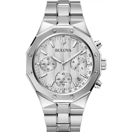 Bulova Classic Chronograph Stainless Steel Quartz Men`s Watch 96B408