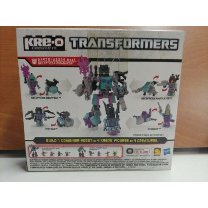 Hasbro Kre-o Piranacon Transformers Micro Changers Combiners Decepticon Retired