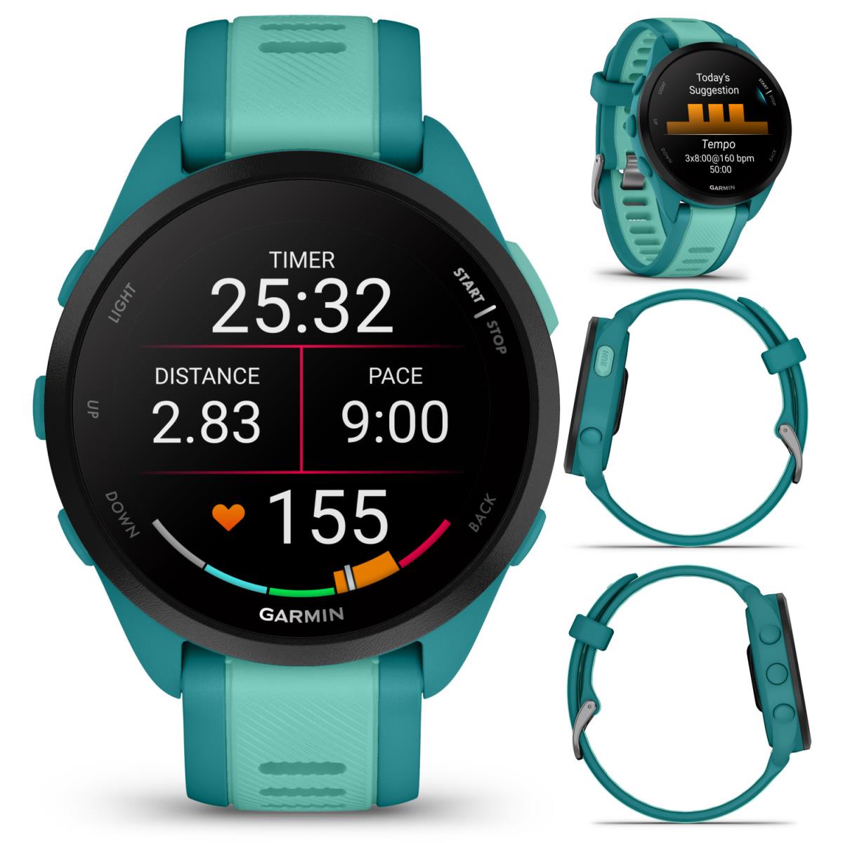 Garmin Forerunner 165 Music Running Smartwatch Amoled Training Turquoise