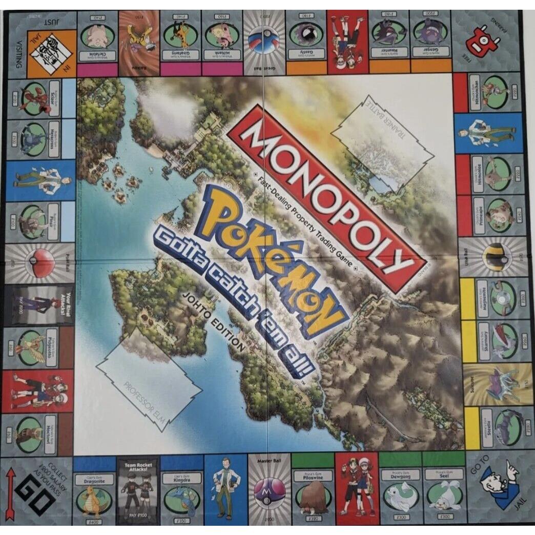 Pokemon Monopoly Board Game Johto Edition