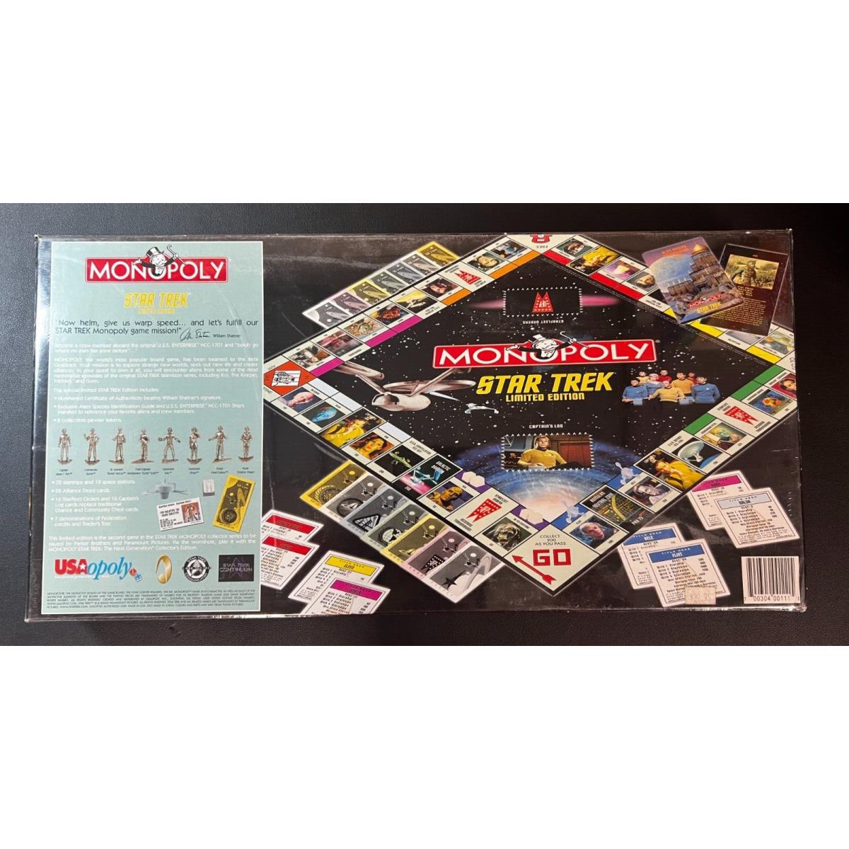 Hasbro Monopoly Star Trek 2000 Limited Edition w/ Pewter Tokens
