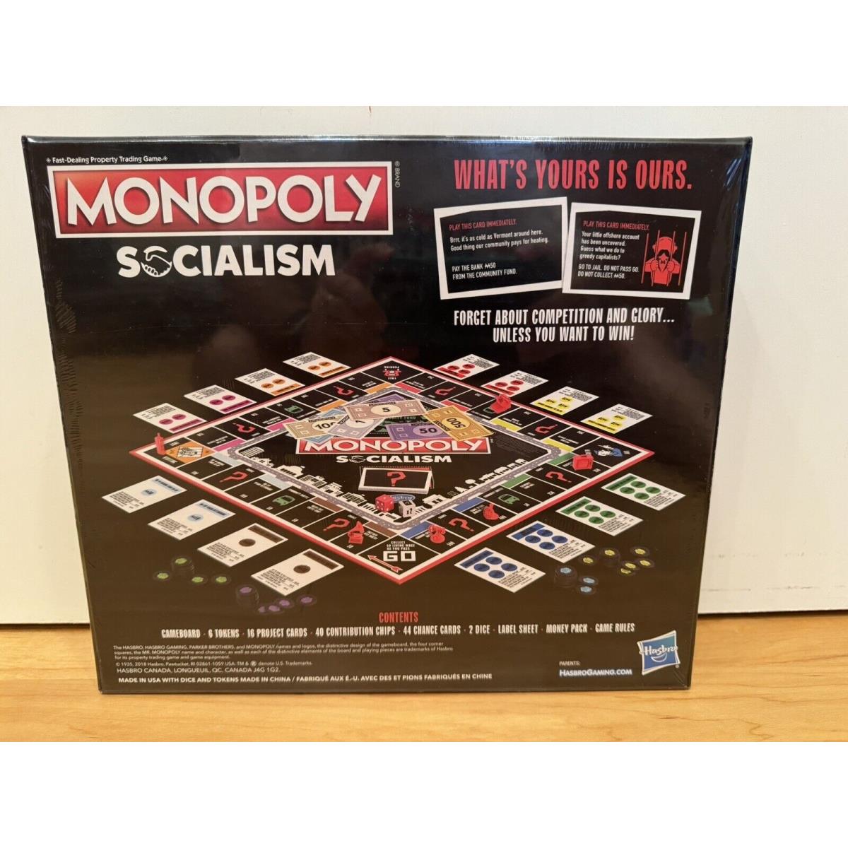 Monopoly Socialism Winning is For Capitalists Parody Hasbro Board Game