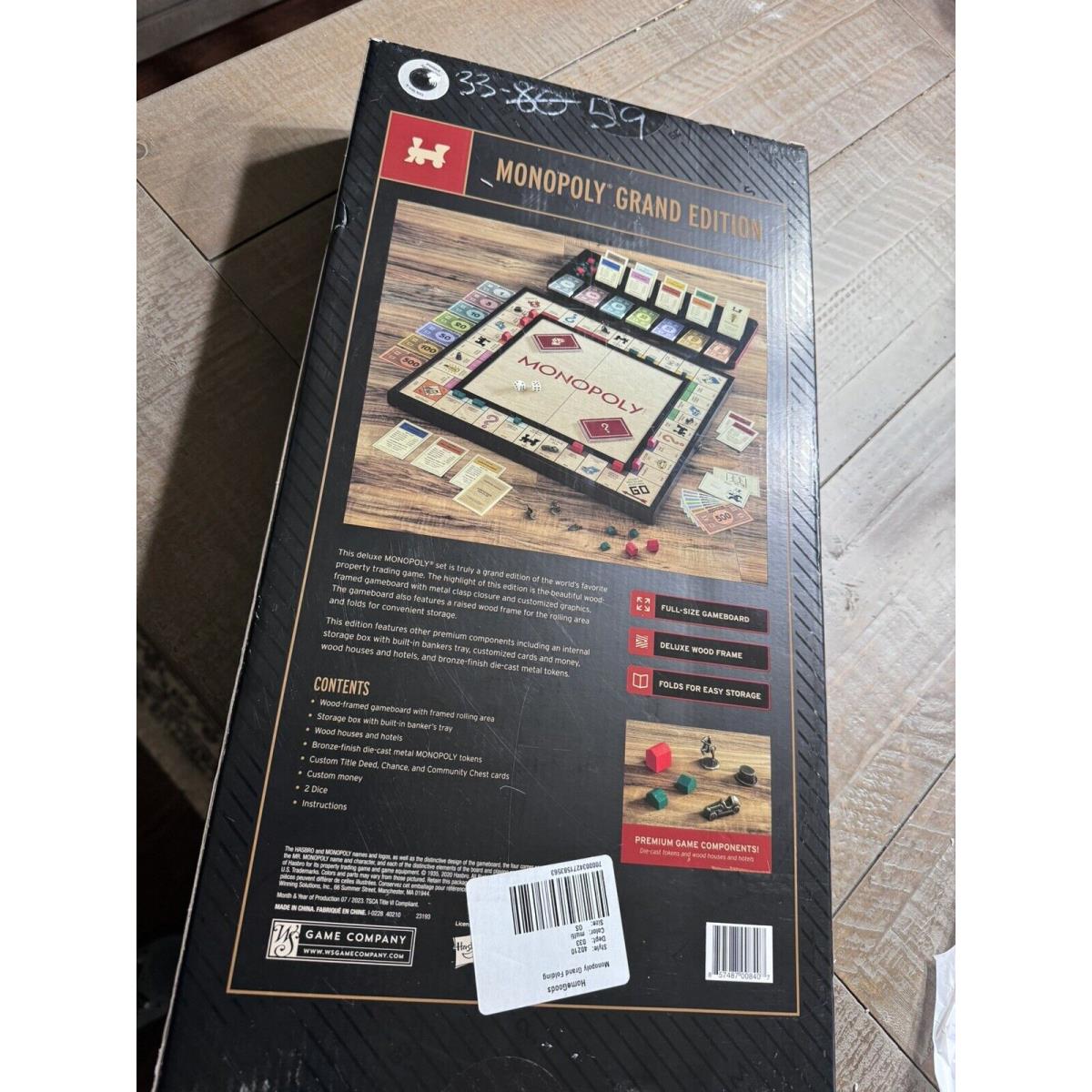Monopoly Grand Edition Wooden Folding Board Game