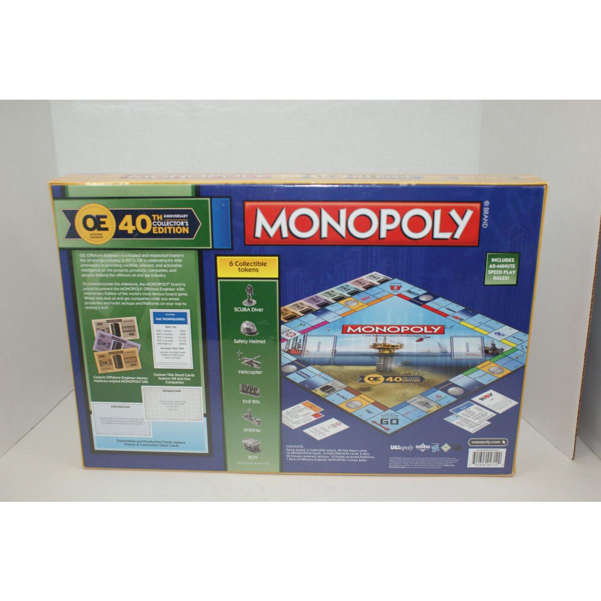 Monopoly Offshore Engineer 40th Anniversary Collectors Edition Board Game