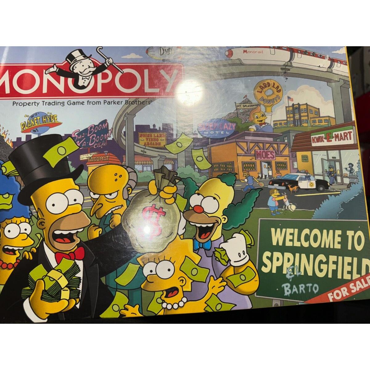 Board Game The Simpsons Monopoly Welcome To Springfield