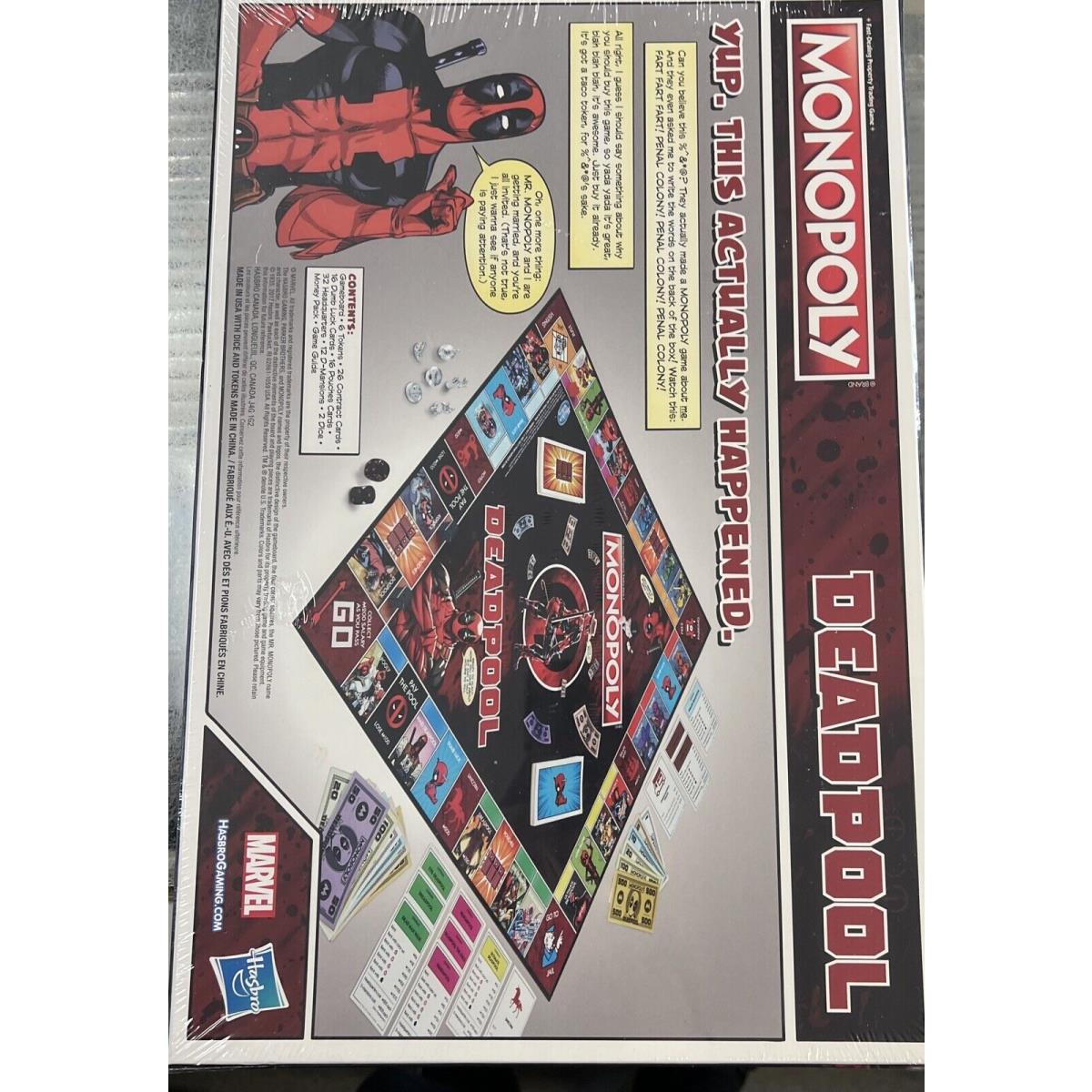 Monopoly Game: Marvel Deadpool Edition Hasbro E2033 Board Game 2017