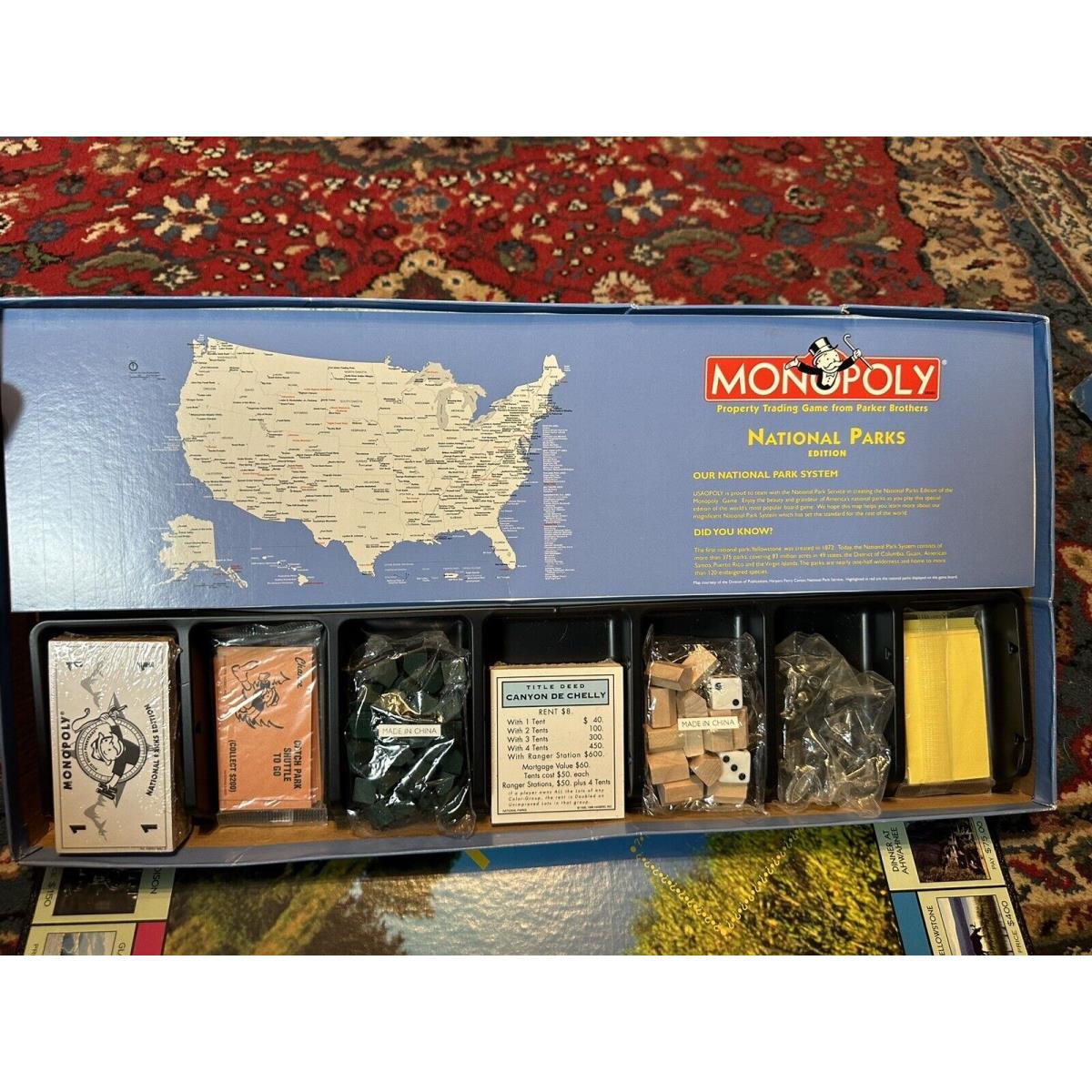 Vintage Monopoly National Parks Edition 1998 Board Game Complete Pieces