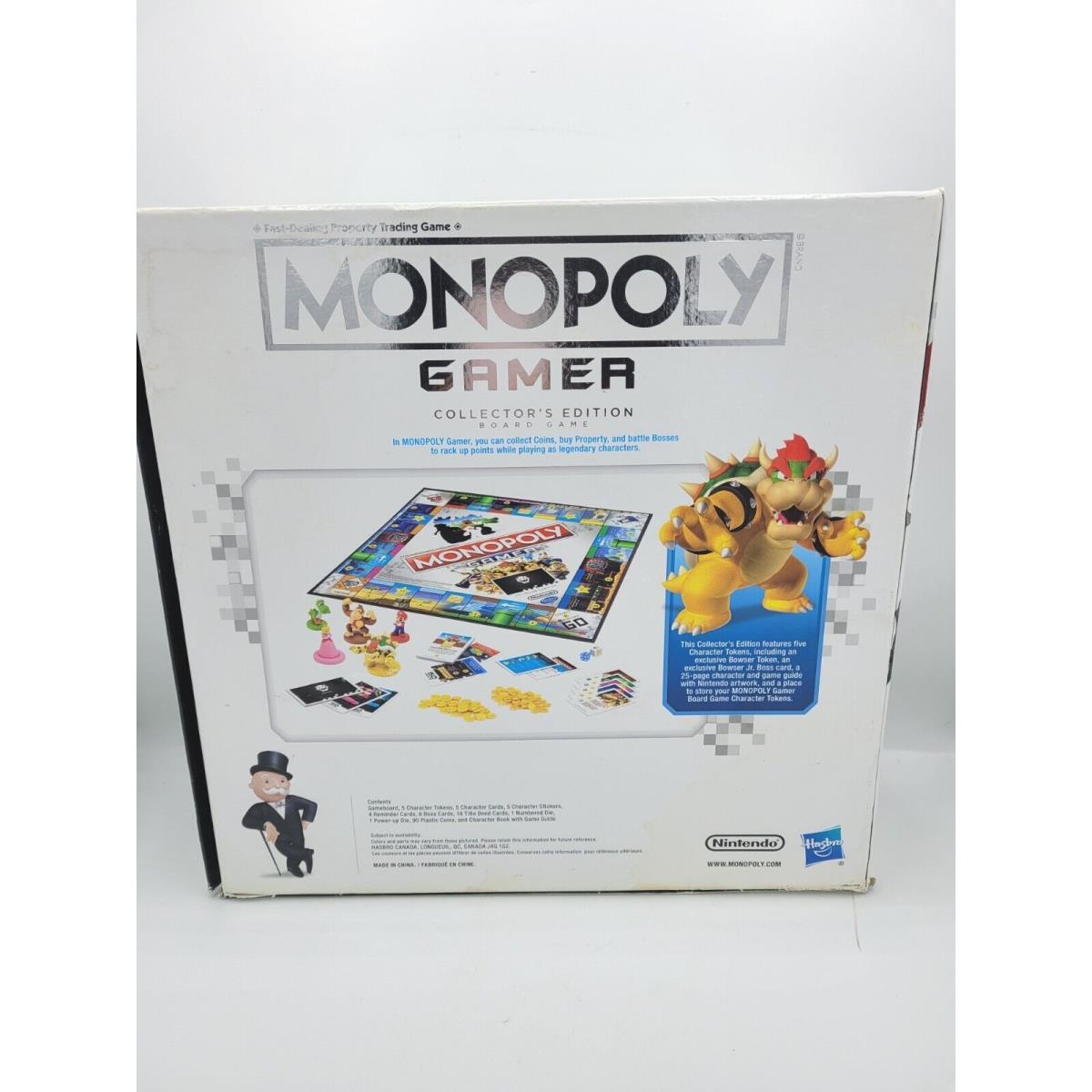 Monopoly Gamer Nintendo Hasbro Collector`s Edition Board Game Super Mario Bros