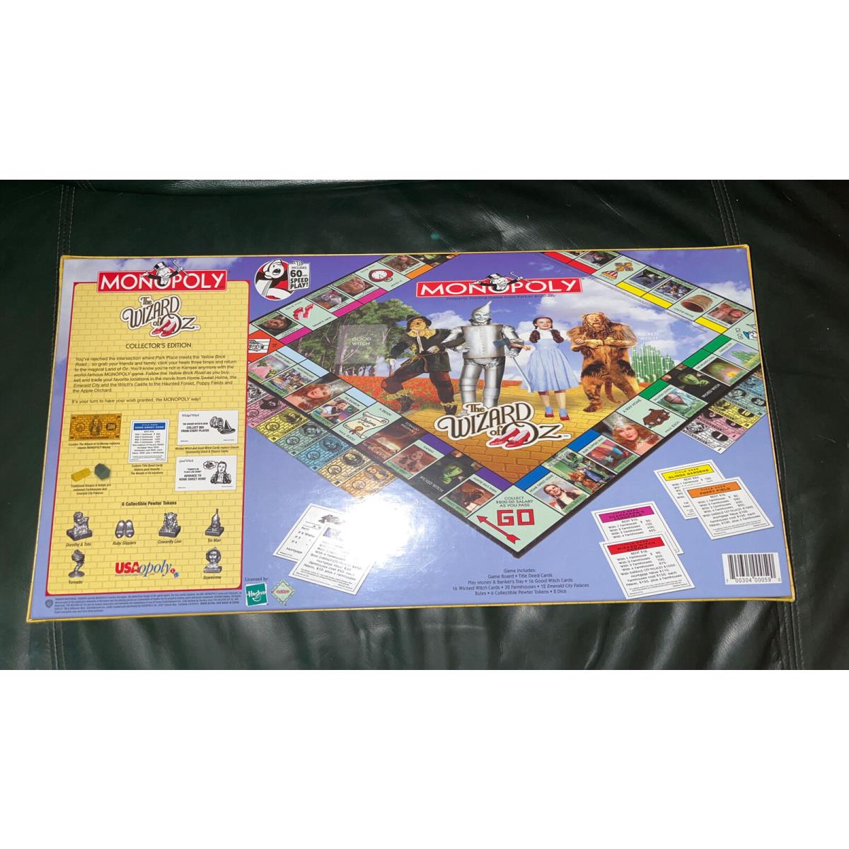 The Wizard of Oz Collectors Edition Monopoly Board Game