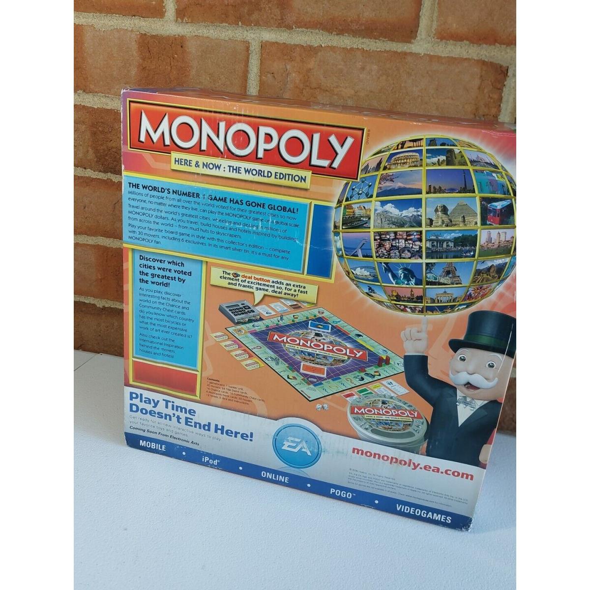 Here and Now Monopoly World Edition Board Game 2008 Collectors Edition T