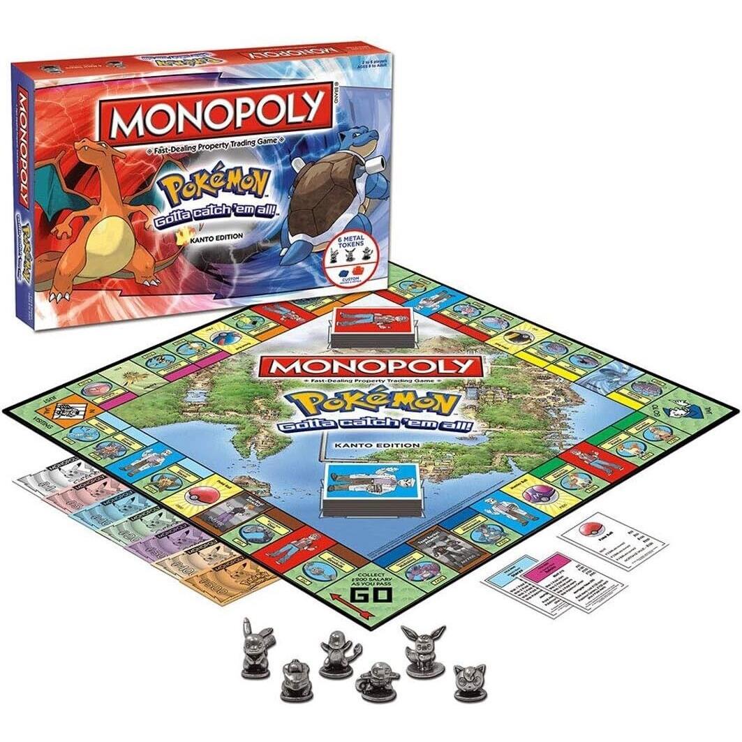 Pok Mon Monopoly 2 Pack Set Johto Kanto Edition Board Game