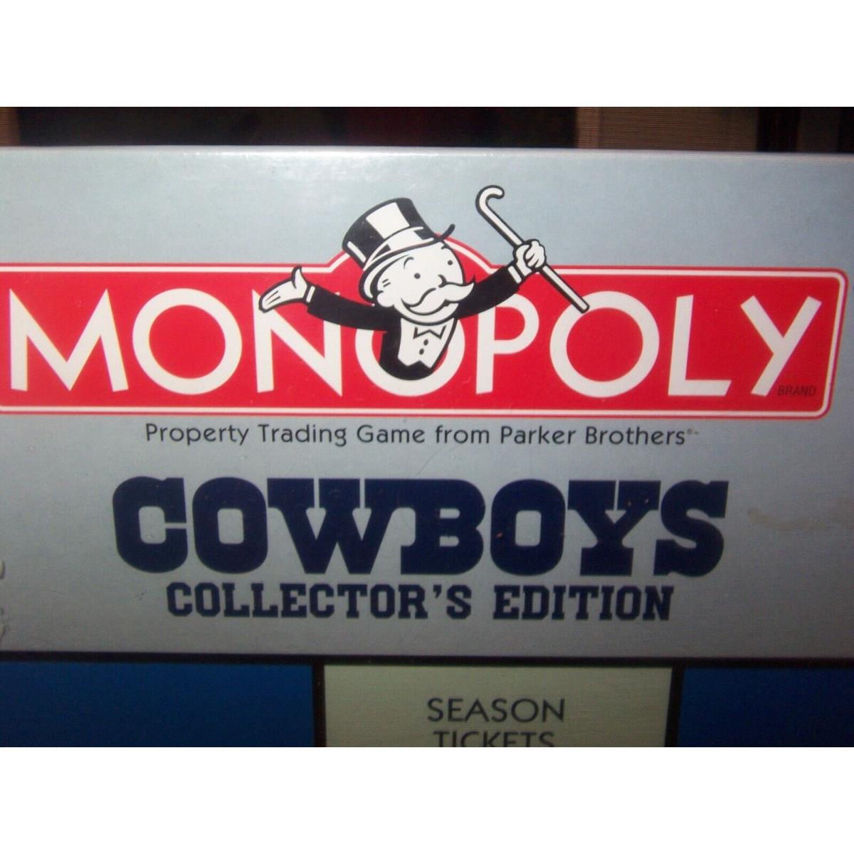 New/sealed Nos 2003 Monopoly Nfl Dallas Cowboys Collector`s Edition Board Game