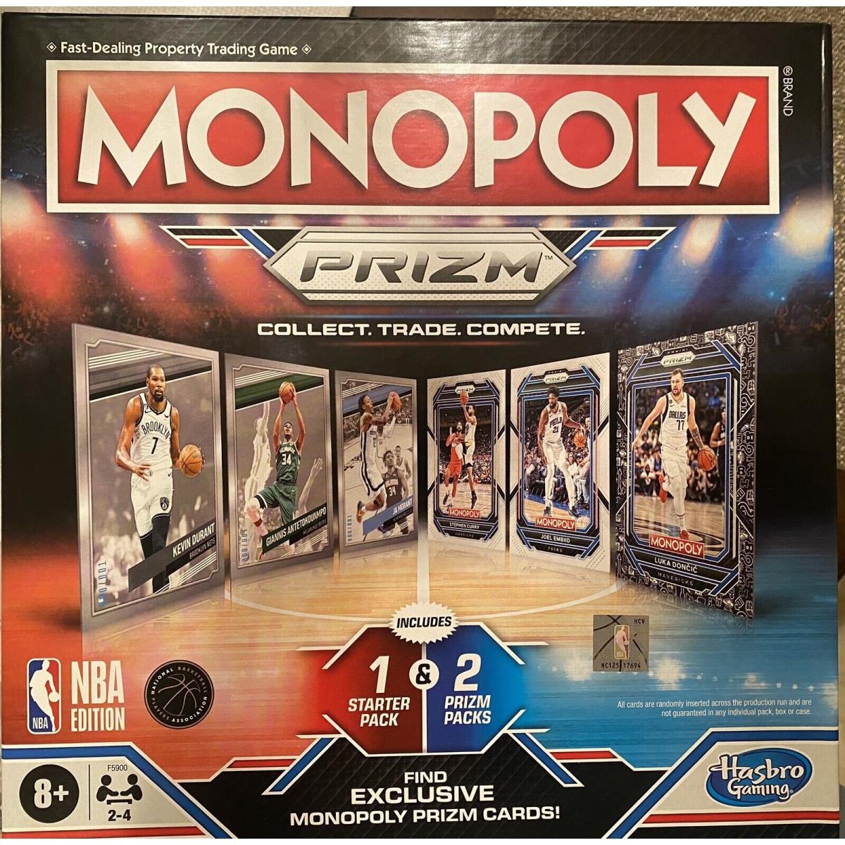 2022-23 Monopoly Prizm Nba Trading Card Edition Board Game - IN Hand