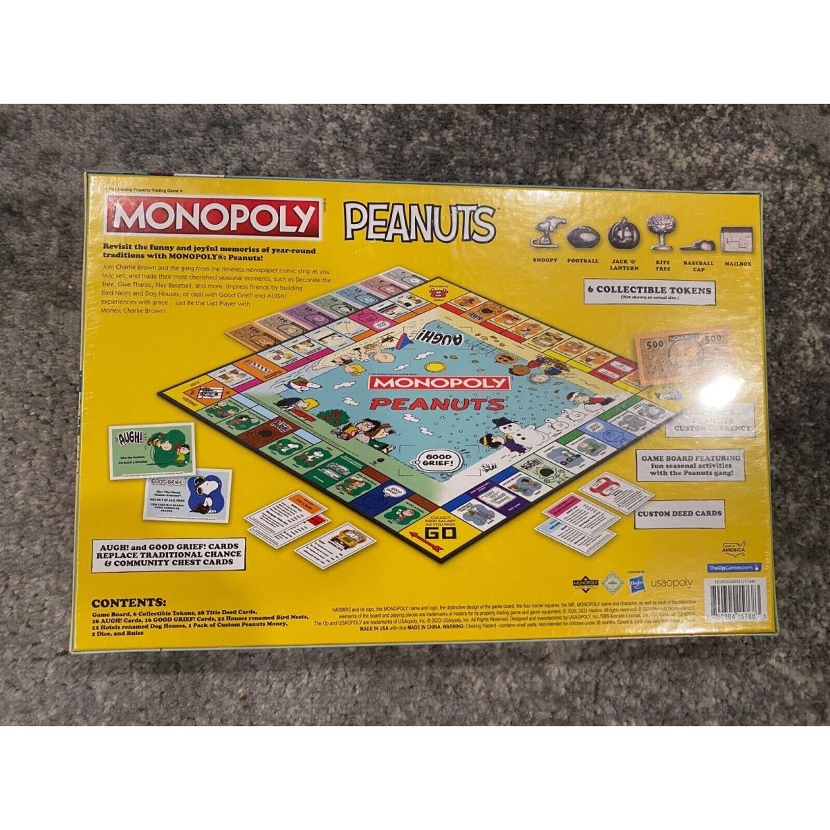 Monopoly Peanuts Board Game Collectable Game Pieces